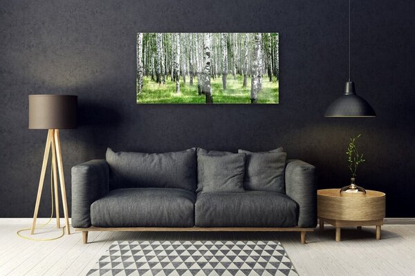 Skleneny obraz Les tráva rastlina príroda 100x50 cm 2 Prívesky