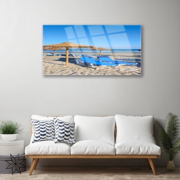 Skleneny obraz Pláž more príroda 100x50 cm 2 Prívesky
