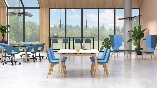 NARBUTAS - Kreslo TWIST&SIT LOUNGE s kovovou podnožou