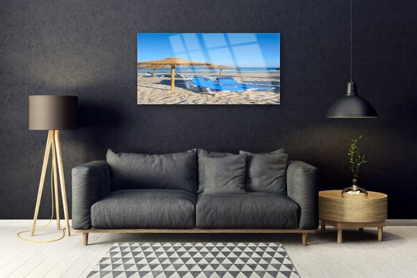 Skleneny obraz Pláž more príroda 100x50 cm 2 Prívesky