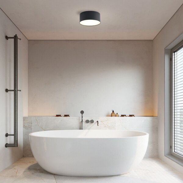 Brilagi - LED kúpeľňové stropné svietidlo FORIS LED/20W/230V priemer 15 cm čierne IP44