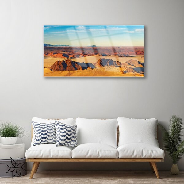Skleneny obraz Púšť nebo krajina 100x50 cm 2 Prívesky