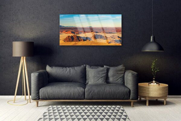 Skleneny obraz Púšť nebo krajina 100x50 cm 2 Prívesky
