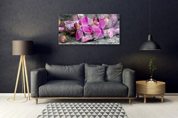 Skleneny obraz Drevo kvety rastlina príroda 100x50 cm 2 Prívesky