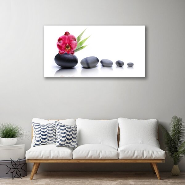 Skleneny obraz Kvet kamene umenie 100x50 cm 2 Prívesky