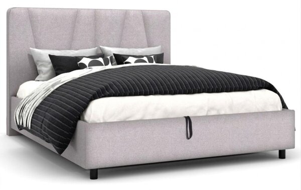 Čalúnená posteľ Ventura Frame Standard, Beech Black, Royal Suede Medium Grey, 180x200 cm