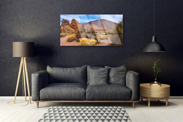 Skleneny obraz Hory rastliny skaly krajina 100x50 cm 2 Prívesky