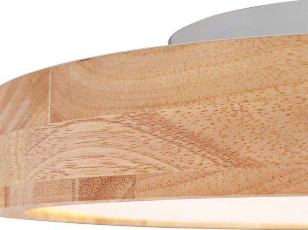 Škandinávske stropné svietidlo Drevo 40cm vrátane LED stmievateľné - Pecker