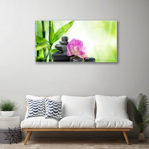 Skleneny obraz Bambus kamene zen umenie 100x50 cm 2 Prívesky