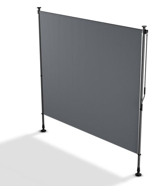Zvislá markíza na balkón 200 x 228-316 cm, UV ochrana, sivá