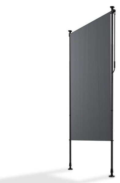 Zvislá markíza na balkón 120 x 228-316 cm, UV ochrana, sivá