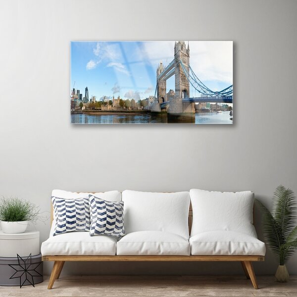 Skleneny obraz Most londýn architektúra 100x50 cm 2 Prívesky