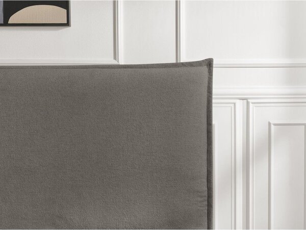 Sivá/taupe čalúnená čalúnená/z drevotriesky dvojlôžková posteľ s úložným priestorom s roštom 160x200 cm Charlie – Bobochic Paris
