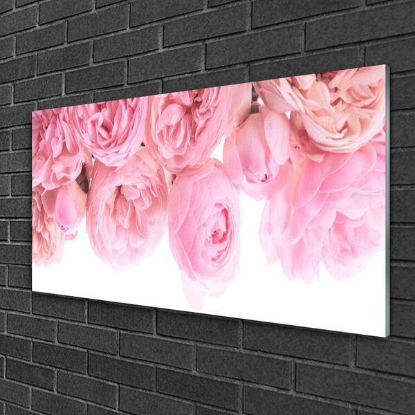 Skleneny obraz Ruže kvety rastlina 100x50 cm 2 Prívesky