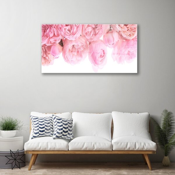 Skleneny obraz Ruže kvety rastlina 100x50 cm 2 Prívesky