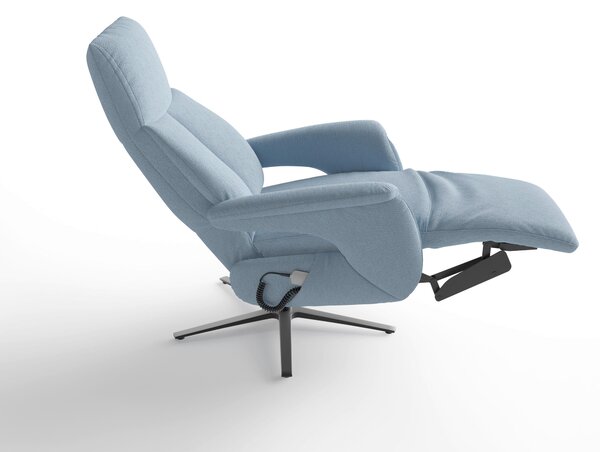 RELAXAČNÉ KRESLO, textil, svetlomodrá Sit & More - Online Only obývacie izby, Online Only