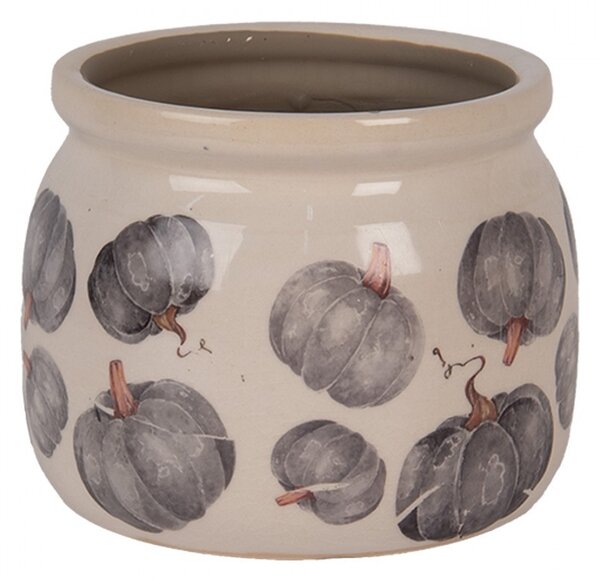 Keramický kvetináč s tekvicami Country Style Pumpkin S - Ø 12*10 cm - Clayre & Eef