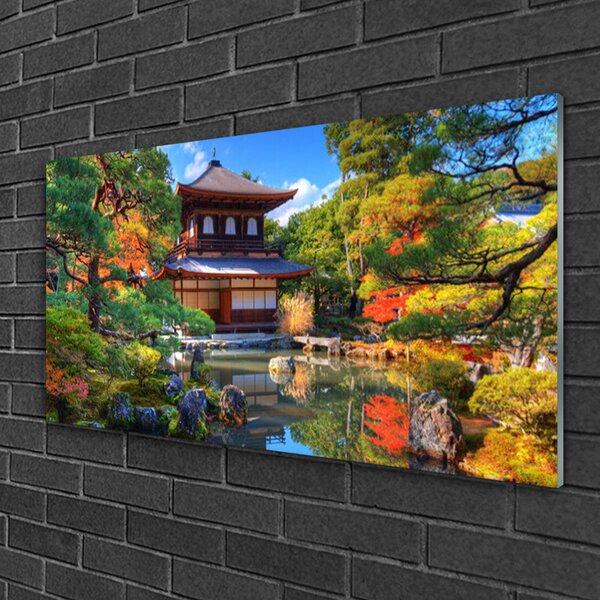 Skleneny obraz Záhrada japonsko krajina 100x50 cm 2 Prívesky