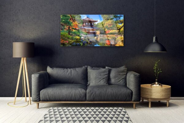 Skleneny obraz Záhrada japonsko krajina 100x50 cm 2 Prívesky