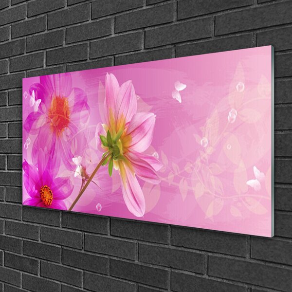 Skleneny obraz Kvety rastlina príroda 100x50 cm 2 Prívesky