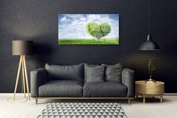 Skleneny obraz Strom srdce príroda 100x50 cm 2 Prívesky