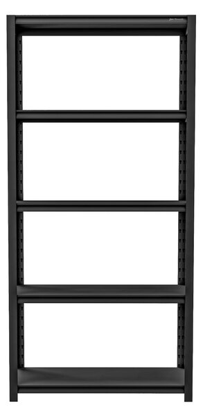 Kovový regál do garáže SAM, 900 x 1830 x 450 mm, All Black: čierny