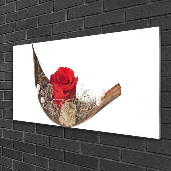 Skleneny obraz Ruže kvet rastlina 100x50 cm 2 Prívesky