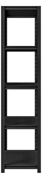 Kovový regál do garáže SAM, 900 x 1830 x 450 mm, All Black: čierny