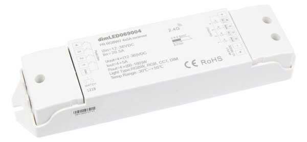 T-LED Prijímač k RF ovládaču pre RGB+W LED pás