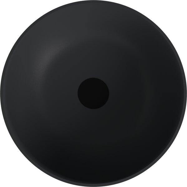 Polysan Polysan, BANERA ROUND umývadlo na dosku, liaty mramor, priemer 39cm, antracitová matná, 14337.51