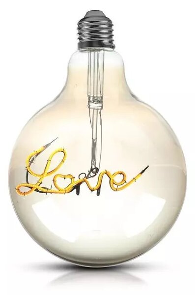V-TAC LED filament žiarovka E27 G125 5W LOVE
