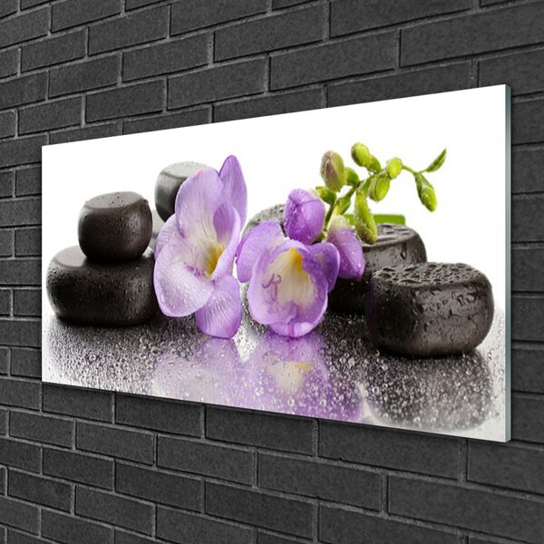 Skleneny obraz Kvet kamene umenie 100x50 cm 2 Prívesky