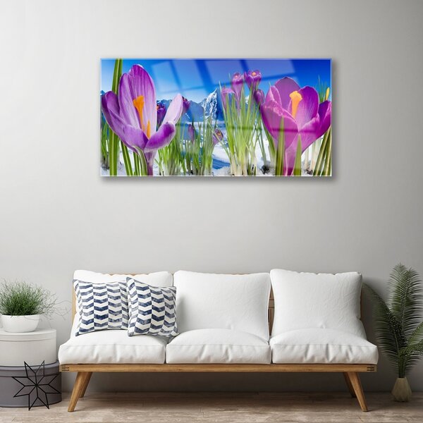 Skleneny obraz Kvety rastlina príroda 100x50 cm 2 Prívesky