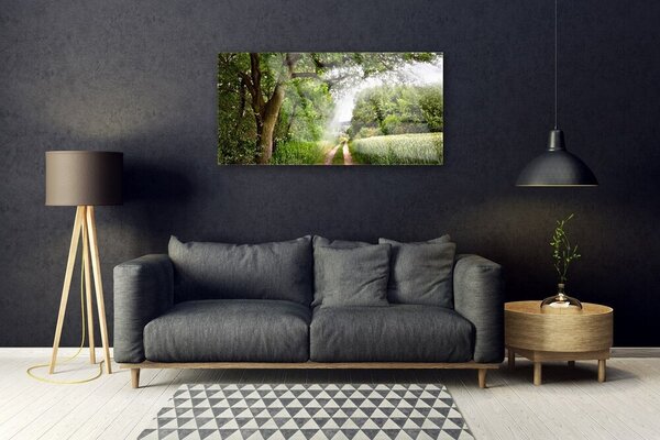 Skleneny obraz Stromy chodník príroda 100x50 cm 2 Prívesky