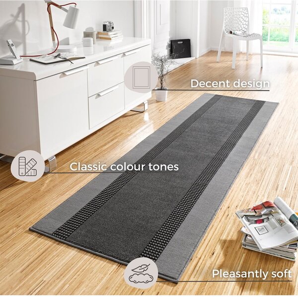 Sivý behúň Hanse Home Basic, 80 x 200 cm