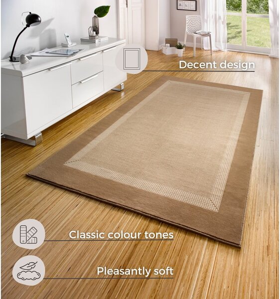 Hnedo-béžový koberec Hanse Home Basic, 160 x 230 cm