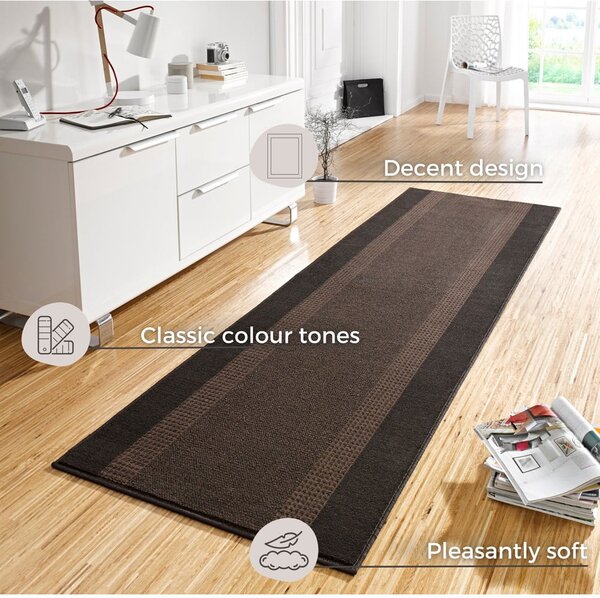 Hnedý behúň Hanse Home Basic, 80 x 200 cm
