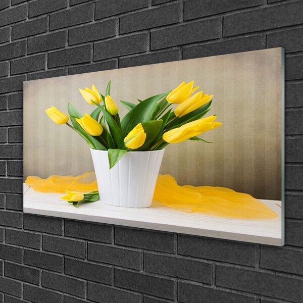 Skleneny obraz Tulipány kvety rastlina 100x50 cm 2 Prívesky