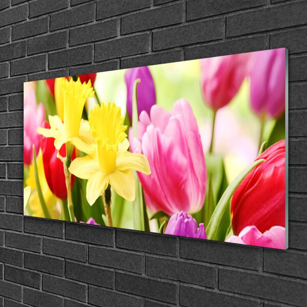 Skleneny obraz Kvety rastlina príroda 100x50 cm 2 Prívesky
