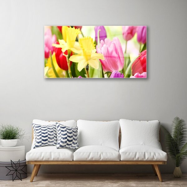 Skleneny obraz Kvety rastlina príroda 100x50 cm 2 Prívesky