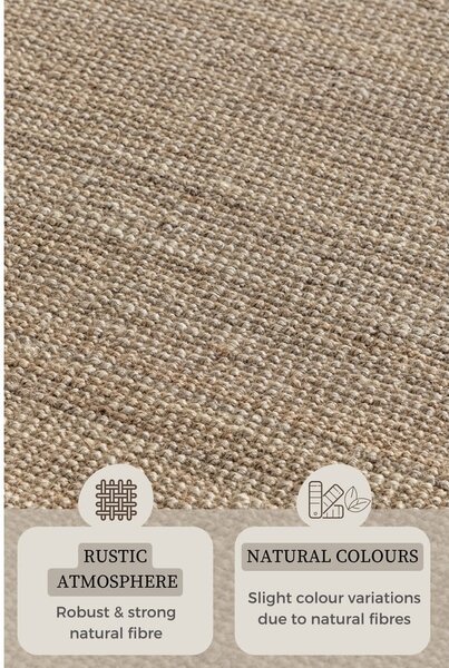 Taupe jutový behúň 80x200 cm Bouclé – Hanse Home