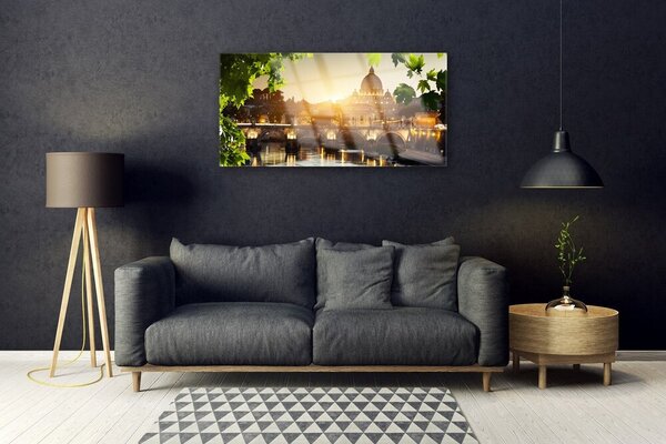 Skleneny obraz Most mesto architektúra 100x50 cm 2 Prívesky