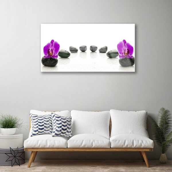 Skleneny obraz Kvet kamene umenie 100x50 cm 2 Prívesky