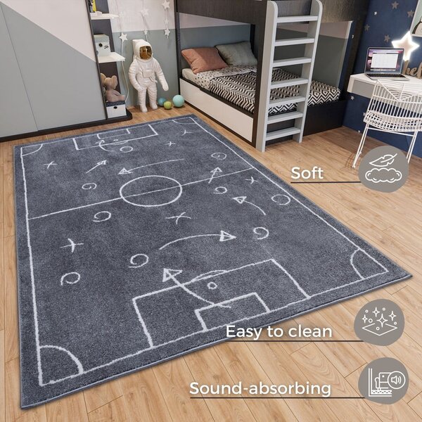 Tmavosivý detský koberec 120x170 cm Gameplan – Hanse Home