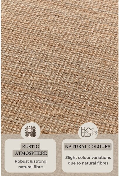Jutový behúň v prírodnej farbe 80x200 cm Bouclé – Hanse Home