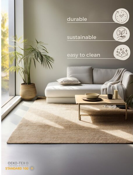 Jutový koberec v prírodnej farbe 80x150 cm Bouclé – Hanse Home