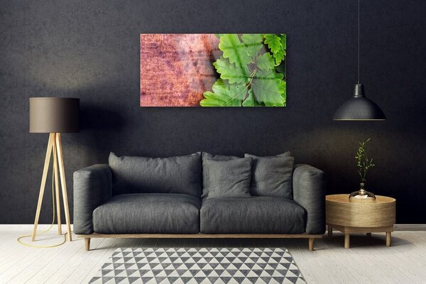 Obraz na skle Listy dub 100x50 cm 2 Prívesky