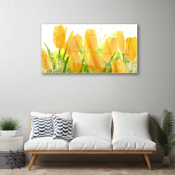 Skleneny obraz Tulipány kvety rastlina 100x50 cm 2 Prívesky