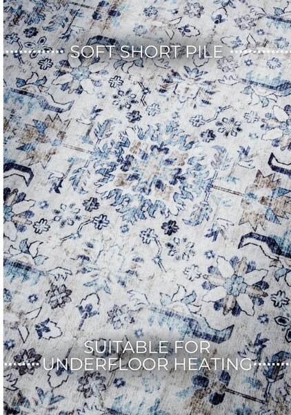 Svetlomodrý koberec 160x230 cm Saveh Cream Blue – Elle Decoration