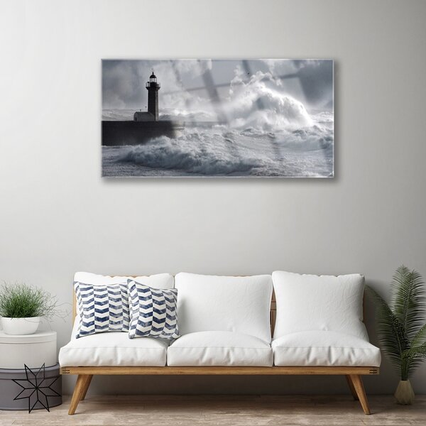 Obraz na skle Maják príroda 100x50 cm 2 Prívesky